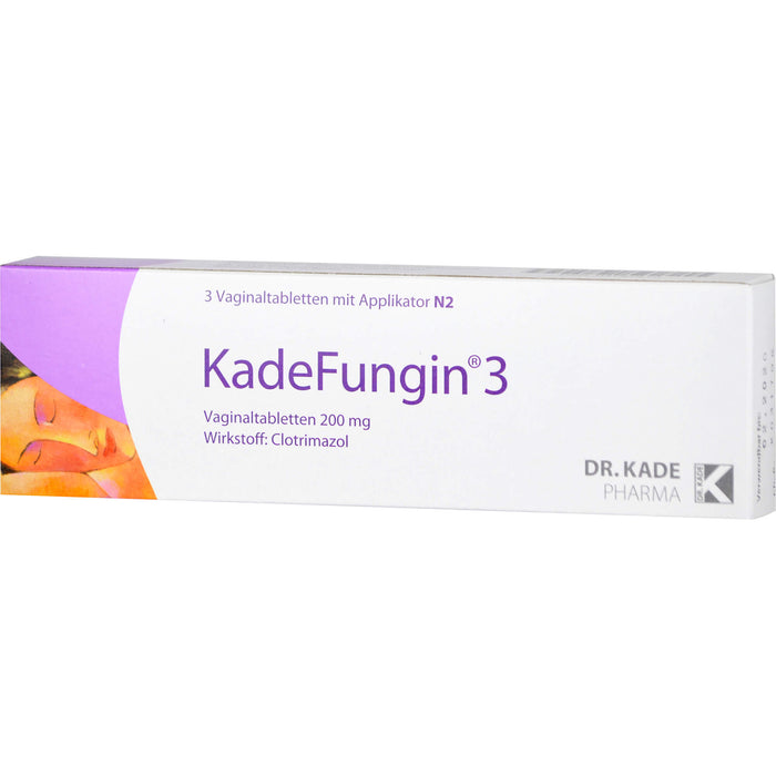 KadeFungin 3 Vaginaltabletten mit Applikator, 3.0 St. Tabletten