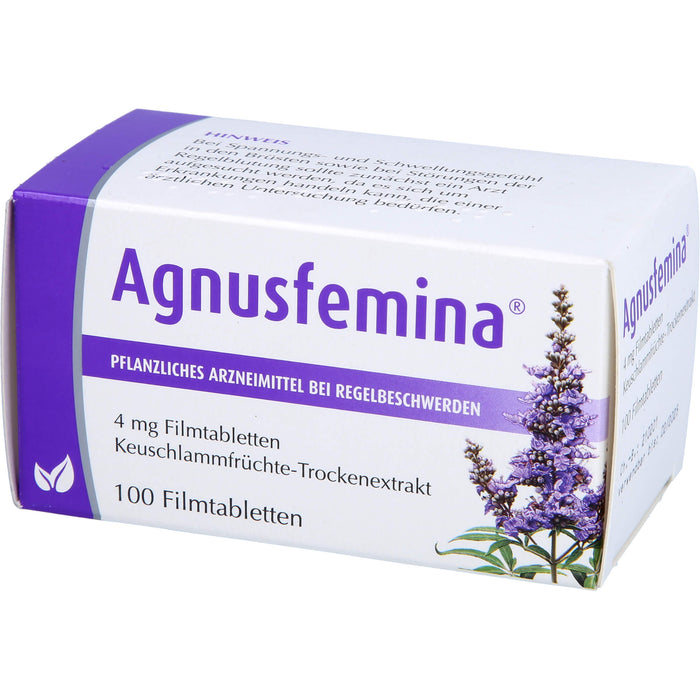 Agnusfemina 4 mg Filmtabletten bei Regelbeschwerden, 100 pc Tablettes