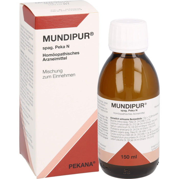 Mundipur spag. Pekana N Saft, 150 ml Solution
