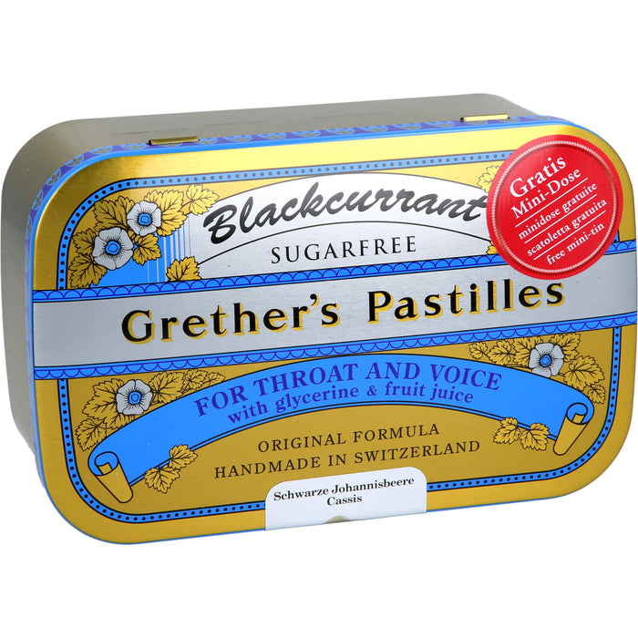 Grether's Pastilles Blackcurrant sugarfree, 440.0 g Pastillen