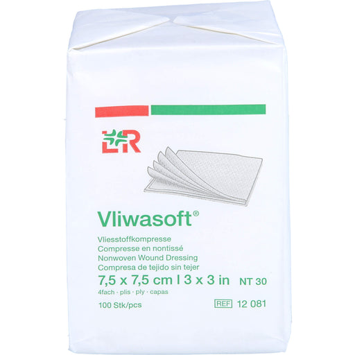 Vliwasoft Vliesstoffkompresse 7,5x7,5cm, 100 St KOM