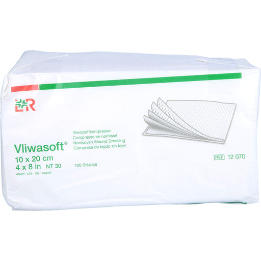 Vliwasoft Vliesstoffkompresse 10x20cm, 100 St KOM