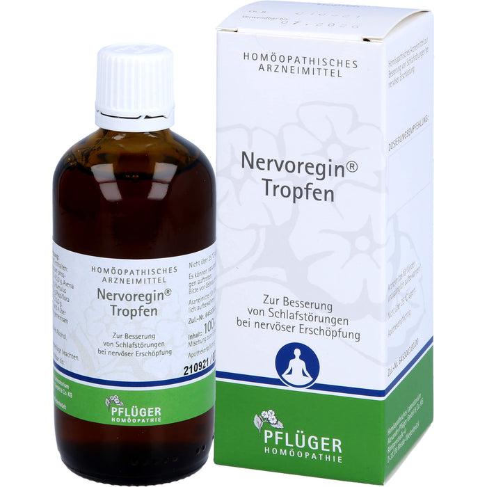 Pflüger Nervoregin Tropfen zur Besserung von Schlafstörungen bei nervöser Erschöpfung, 100 ml Solution