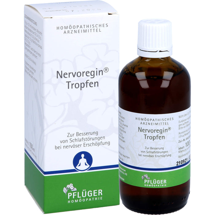 Pflüger Nervoregin Tropfen zur Besserung von Schlafstörungen bei nervöser Erschöpfung, 100 ml Lösung