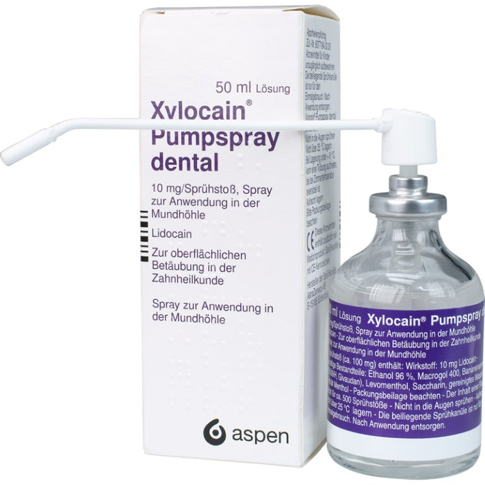 Xylocain Pumpspray dental zur oberflächlichen Betäubung in der Zahnheilkunde, 50 ml Solution