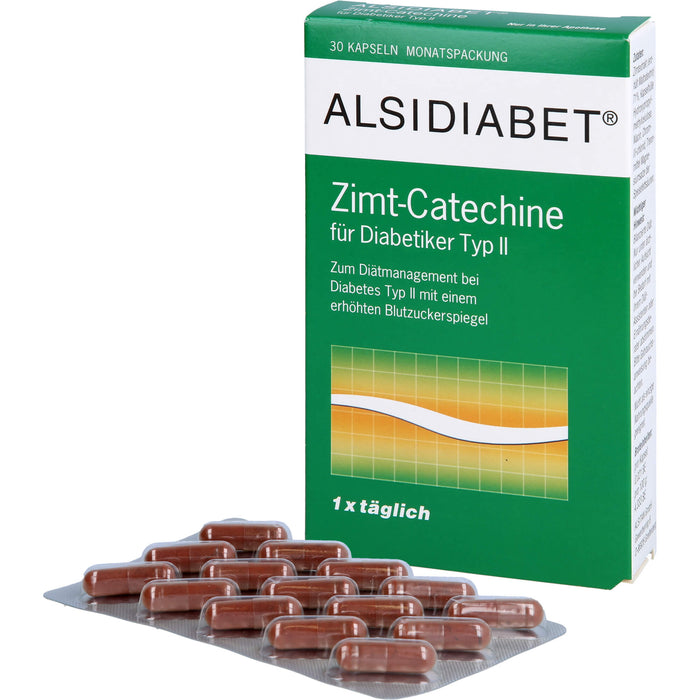 ALSIDIABET Zimt-Catechine für Diabetiker Typ II Kapseln, 30 pcs. Capsules