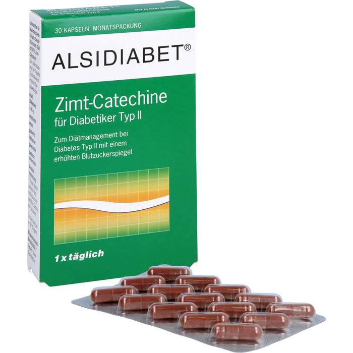 ALSIDIABET Zimt-Catechine für Diabetiker Typ II Kapseln, 30 St. Kapseln