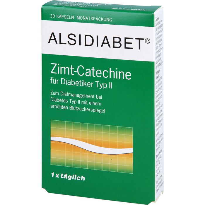 ALSIDIABET Zimt-Catechine für Diabetiker Typ II Kapseln, 30 St. Kapseln