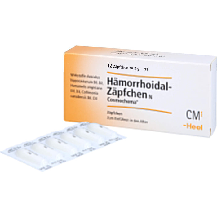 Hämorrhoidal Zäpfchen N Cosmochema, 12 St. Zäpfchen