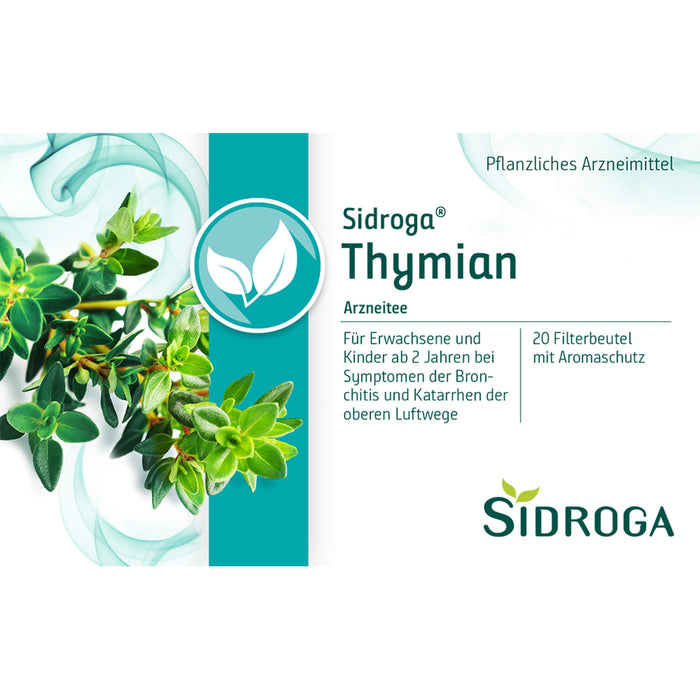 Sidroga Thymian Arzneitee bei Symptomen der Bronchitis, 20 pcs. Filter bag