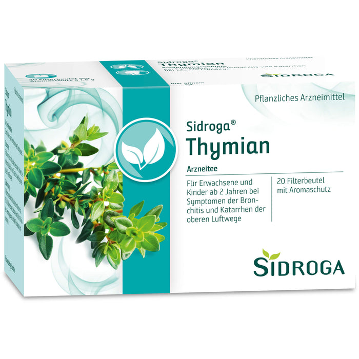 Sidroga Thymian Arzneitee bei Symptomen der Bronchitis, 20 pcs. Filter bag
