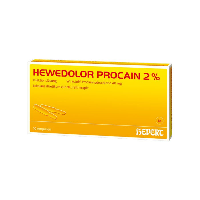 Hewedolor Procain 2% Lokalanästhetikum zur Neuraltherapie, 10.0 St. Ampullen