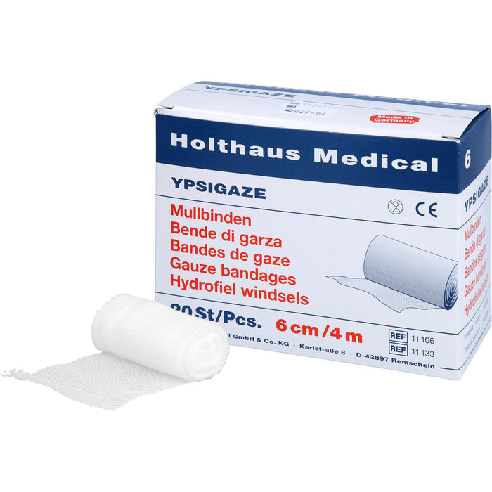 Holthaus Medical YPSIGAZE Mullbinden 6 cm x 4 m, 20 pc Bandage