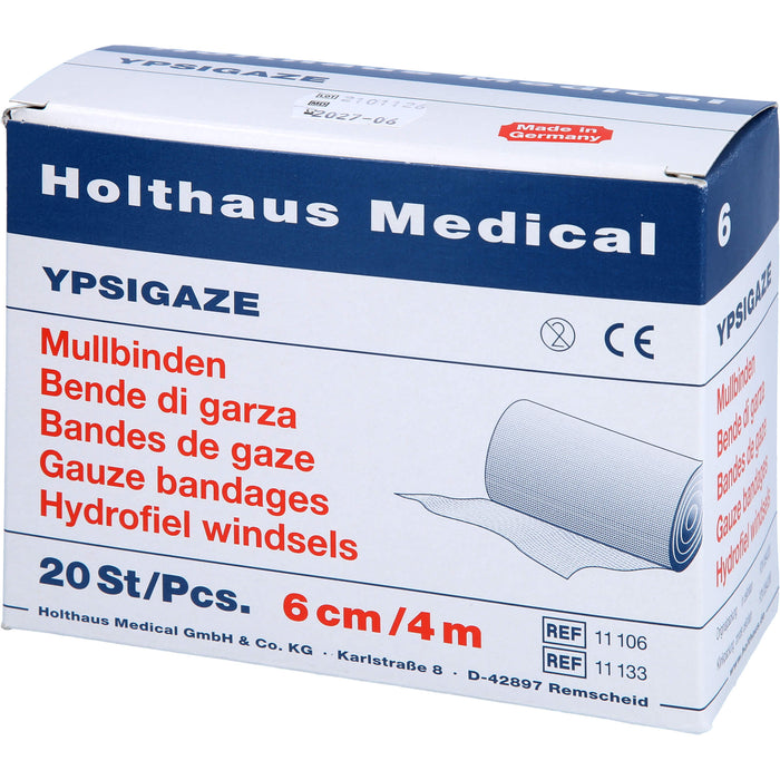 Holthaus Medical YPSIGAZE Mullbinden 6 cm x 4 m, 20 pc Bandage