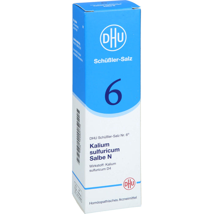 DHU Schüßler-Salz Nr. 6 Kalium sulfuricum D4 – Das Mineralsalz der Entschlackung – das Original, 50 g Salbe