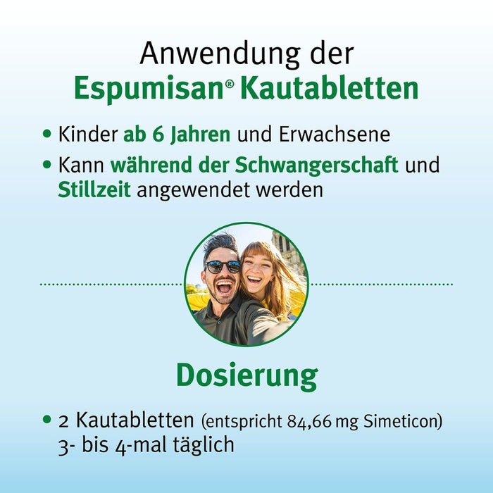 Espumisan Kautabletten bei Blähungen und Völlegefühl, 100 St. Tabletten