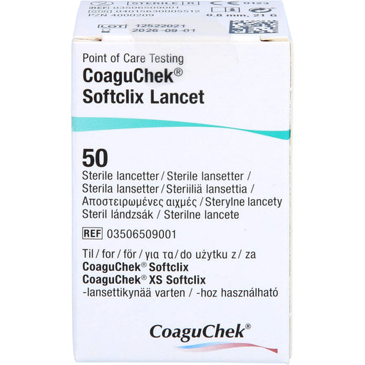 CoaguChek Softclix Lancet sterile Lanzetten zur sanften Blutentnahme, 50 St. Packung