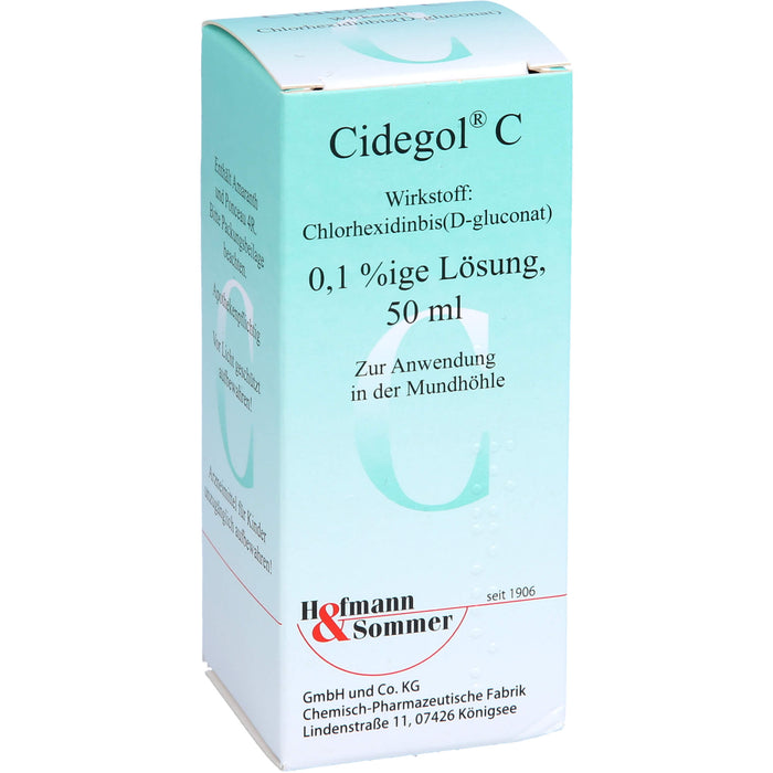 Hofmann & Sommer Cidegol C Lösung zur vorübergehenden Keimzahlverminderung im Mundraum, 50 ml Solution