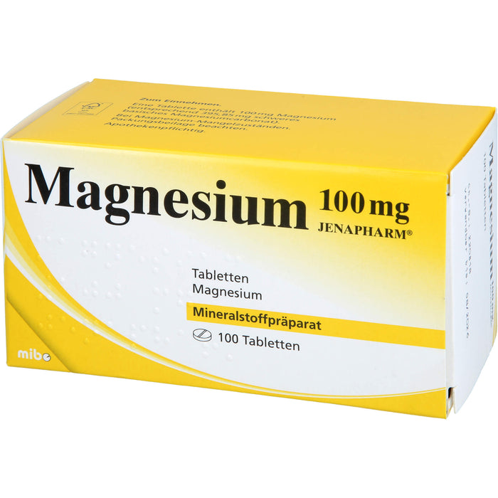 JENAPHARM Magnesium 100 mg Tabletten, 100 pc Tablettes
