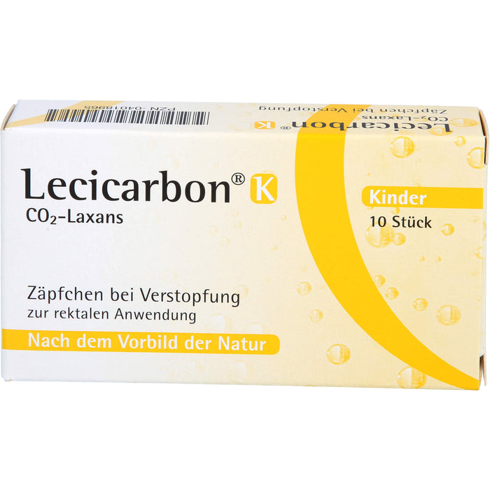 Lecicarbon  K CO2-Laxans (Kinderzäpfchen), 10 St. Zäpfchen