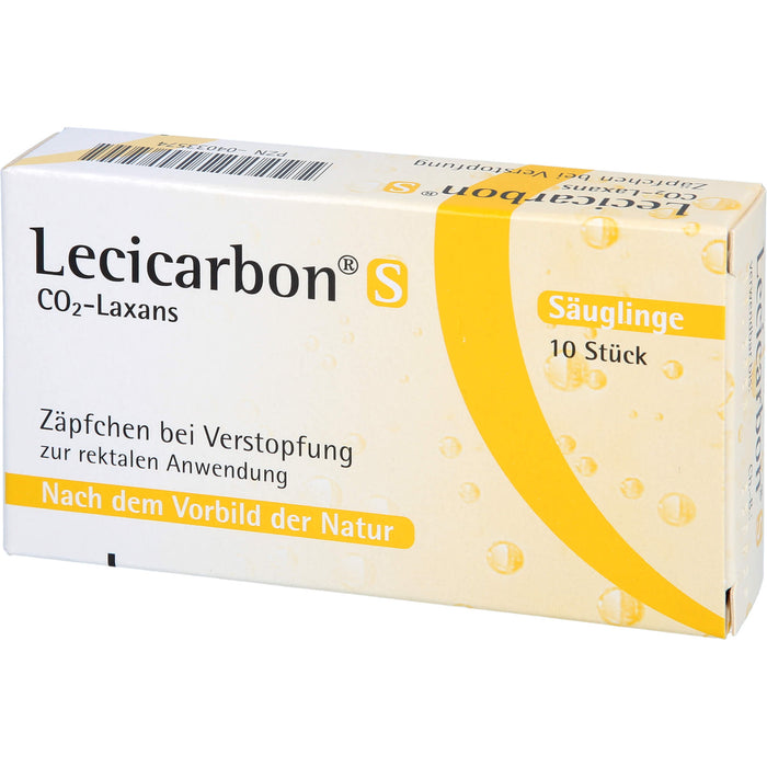 Lecicarbon S CO2-Laxans (Säuglingszäpfchen), 10 pcs. Suppositories