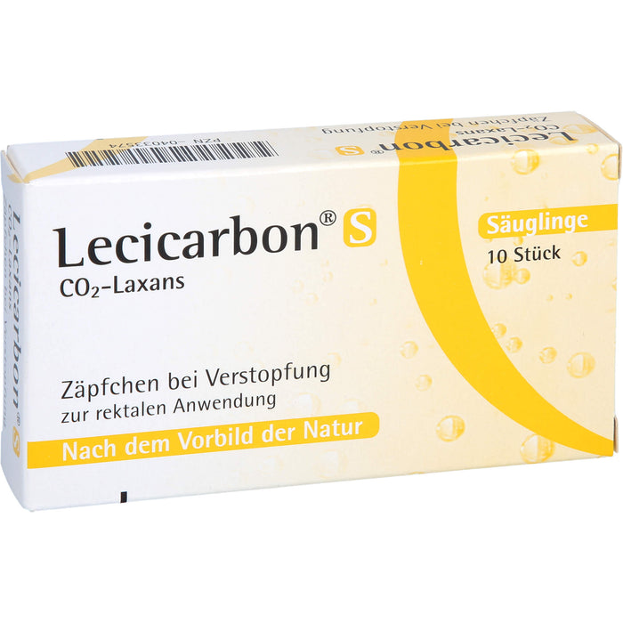 Lecicarbon S CO2-Laxans (Säuglingszäpfchen), 10 pcs. Suppositories