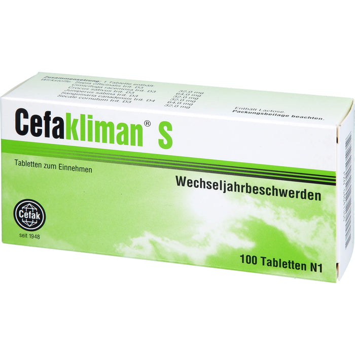 Cefakliman S Tabletten bei Wechseljahresbeschwerden, 100 pcs. Tablets