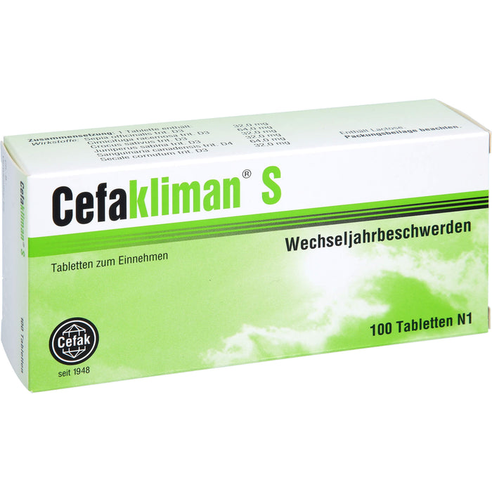 Cefakliman S Tabletten bei Wechseljahresbeschwerden, 100 pcs. Tablets