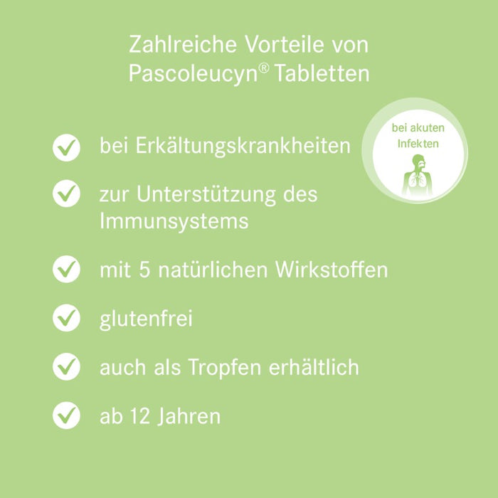 Pascoleucyn Tabletten bei Erkältungskrankheiten, 100 pc Tablettes