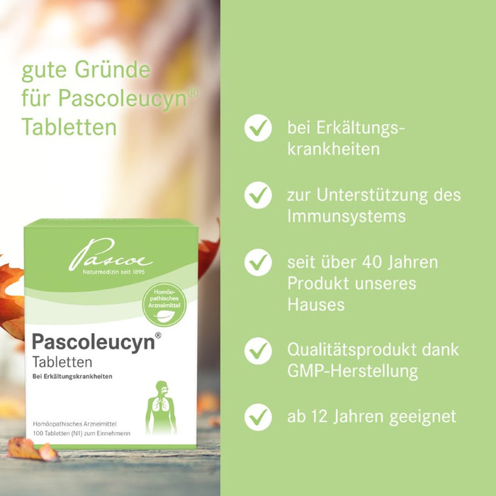 Pascoleucyn Tabletten bei Erkältungskrankheiten, 100 pcs. Tablets