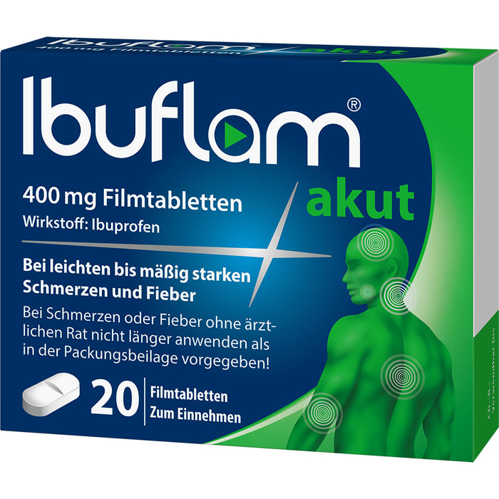 Ibuflam akut 400 mg Filmtabletten, 20 pcs. Tablets