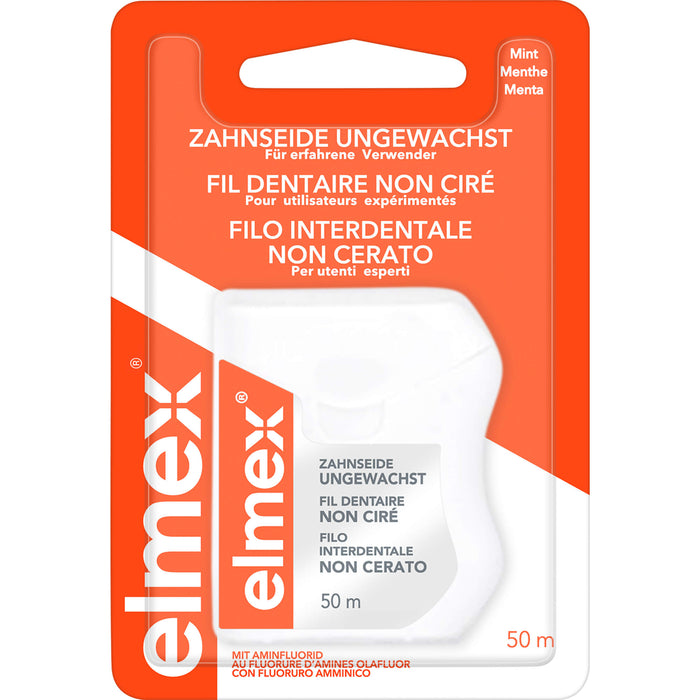 elmex Zahnseide ungewachst mit Aminfluorid, 1 pc Fil dentaire