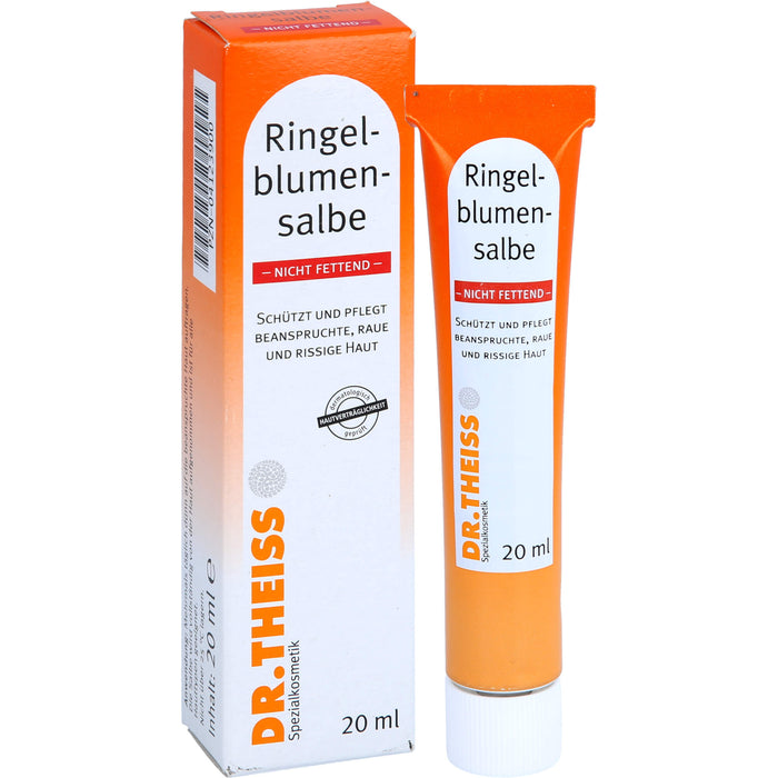 Dr.Theiss Ringelblumen Salbe nicht fettend schützt und pflegt beanspruchte, raue und rissige Haut, 20 ml Salbe