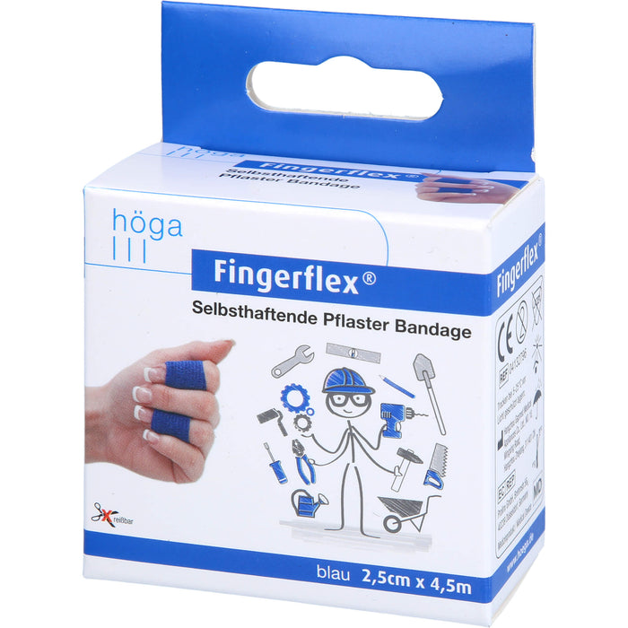 Fingerflex 2,5cmx4,5m blau, 1 pc Pansement