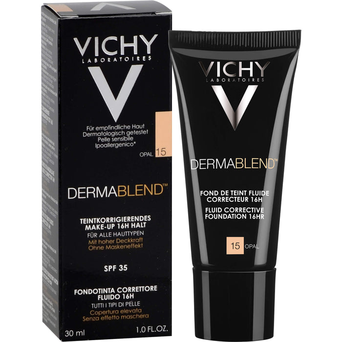 VICHY Dermablend teintkorrigierendes Make-up Fluid 15 Opal, 30 ml Lösung