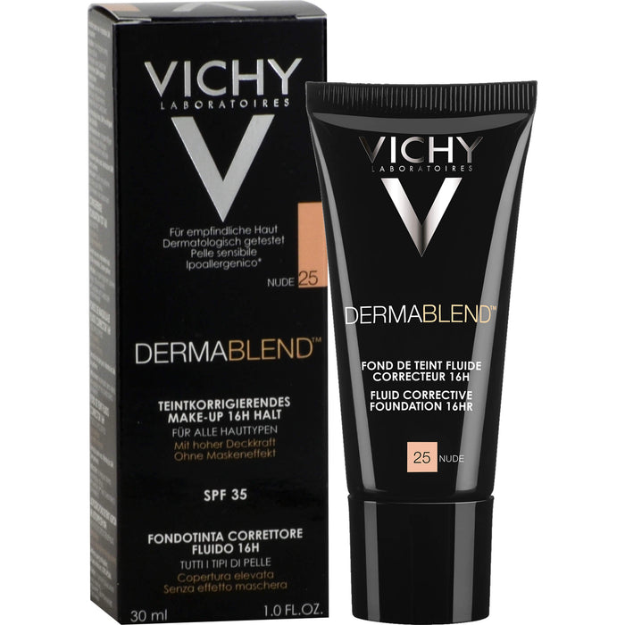 VICHY Dermablend teintkorrigierendes Make-up Fluid 25 Nude, 30 ml Lösung