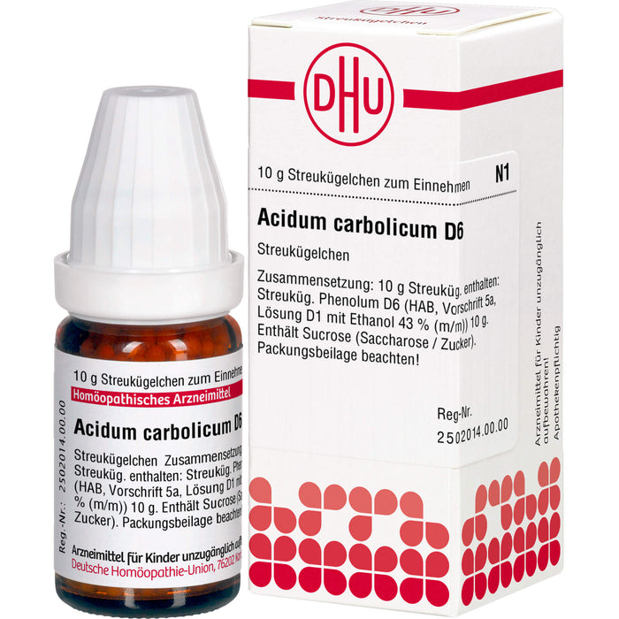 DHU Acidum carbolicum D6 Streukügelchen, 10 g Globuli