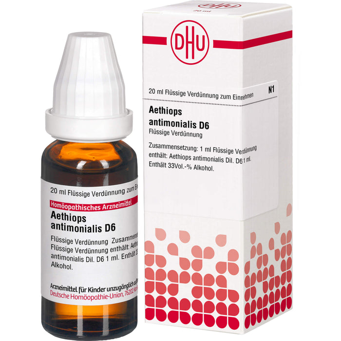 Aethiops antimonialis D6 DHU Dilution, 20 ml Solution