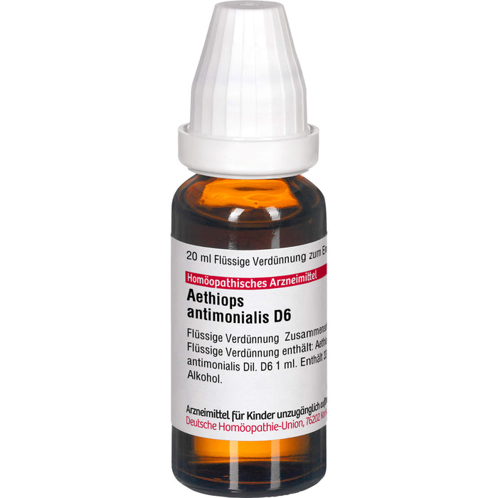 Aethiops antimonialis D6 DHU Dilution, 20 ml Solution
