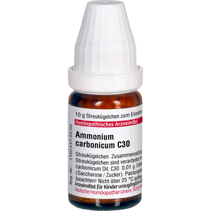 Ammonium carbonicum C30 DHU Globuli, 10 g Globules