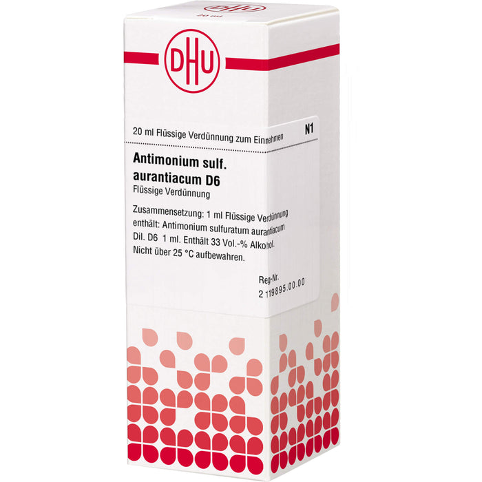 DHU Antimonium sulfuratum aurantiacum D6 Dilution, 20 ml Solution