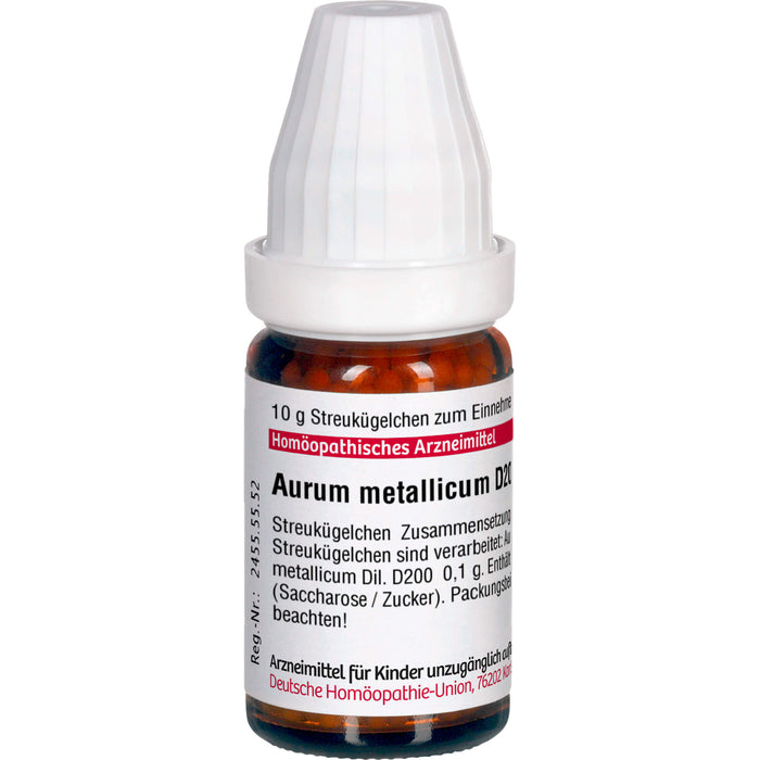 DHU Aurum metallicum D200 Streukügelchen, 10 g Globuli