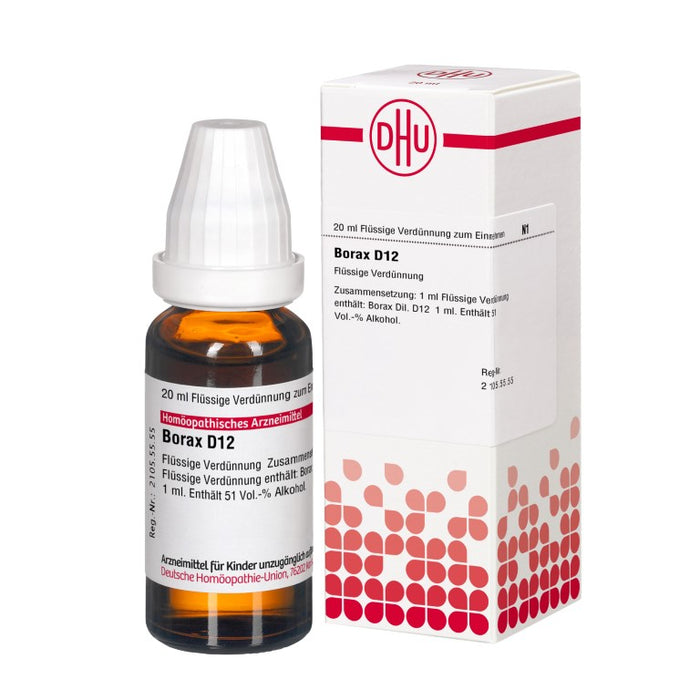 Borax D12 DHU Dilution, 20 ml Solution