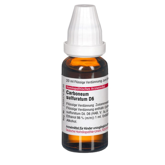 DHU Carboneum sulfuratum D12 Dilution, 20 ml Solution