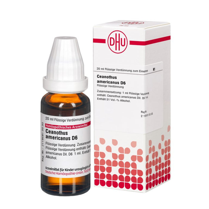 Ceanothus americanus D6 DHU Dilution, 20 ml Solution