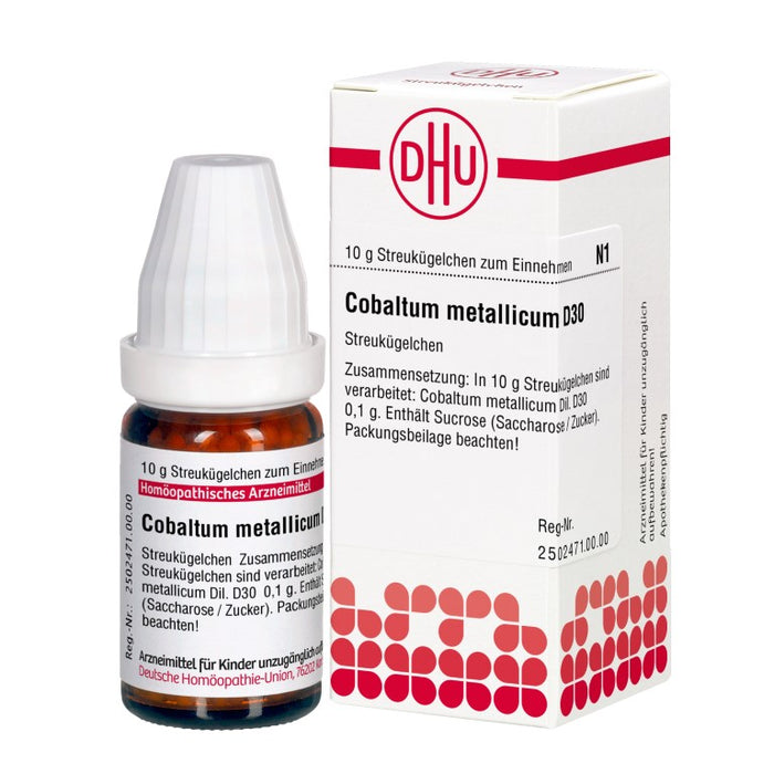 Cobaltum metallicum D30 DHU Globuli, 10 g Globules