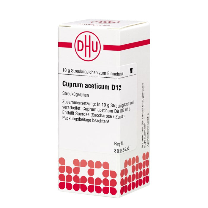 Cuprum aceticum D12 DHU Globuli, 10 g Globules