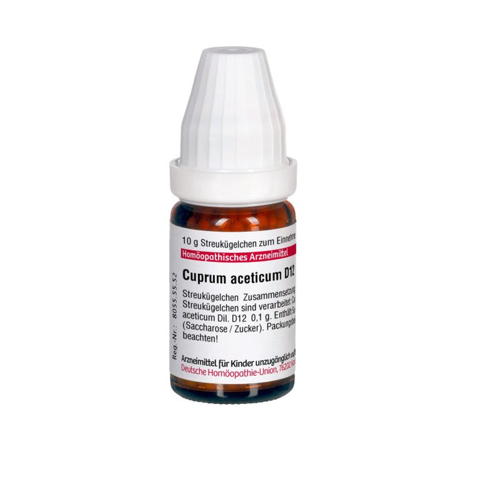 Cuprum aceticum D12 DHU Globuli, 10 g Globules