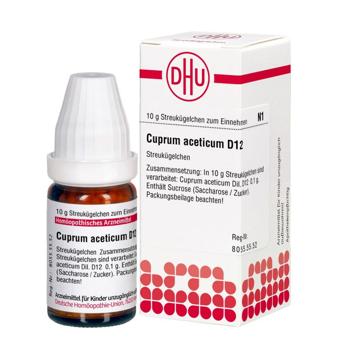 Cuprum aceticum D12 DHU Globuli, 10 g Globules