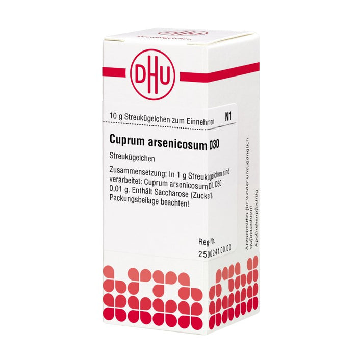 Cuprum arsenicosum D30 DHU Globuli, 10 g Globules